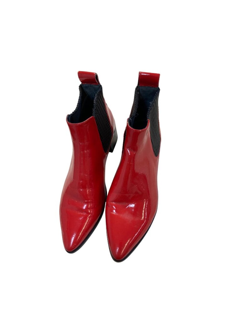 Dulce Vita Size 8 Red Boots with Black Elastic Stretch Opening